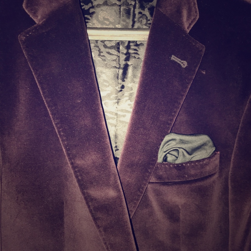 Joseph Abboud Slim Fit Velvet Blazer